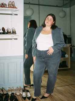 Djerf Avenue Avslappnade Jeans Gra Fashion