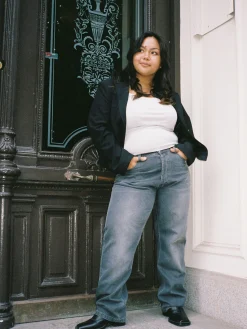 Djerf Avenue Avslappnade Jeans Gra Fashion