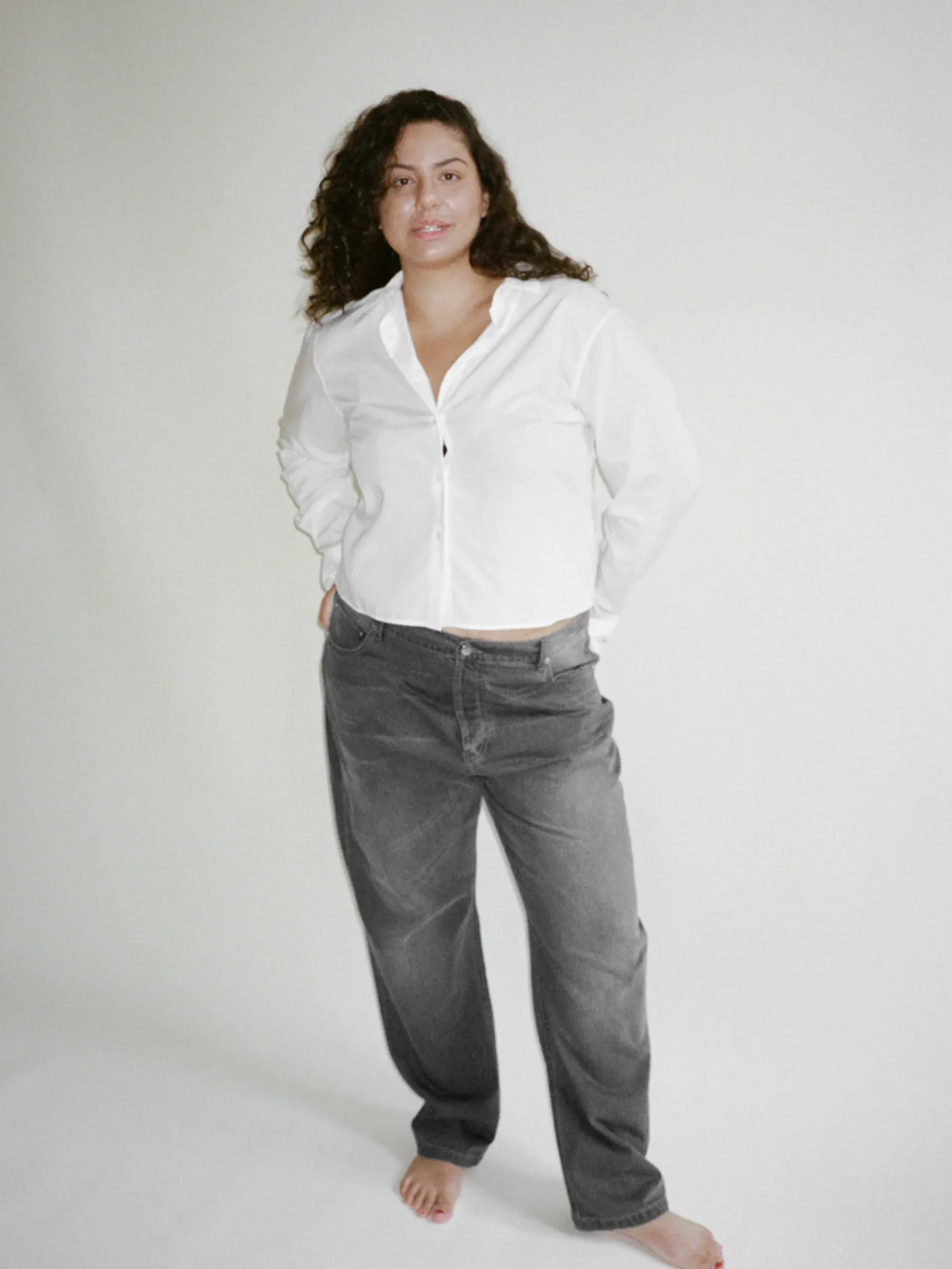 Djerf Avenue Avslappnade Jeans Gra - Hog Best