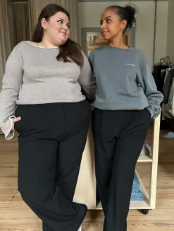 Djerf Avenue Bateau Neck Sweater Creamy Oat Clearance