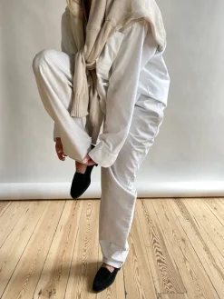 Djerf Avenue Breezy Pants Beige Stripe Outlet