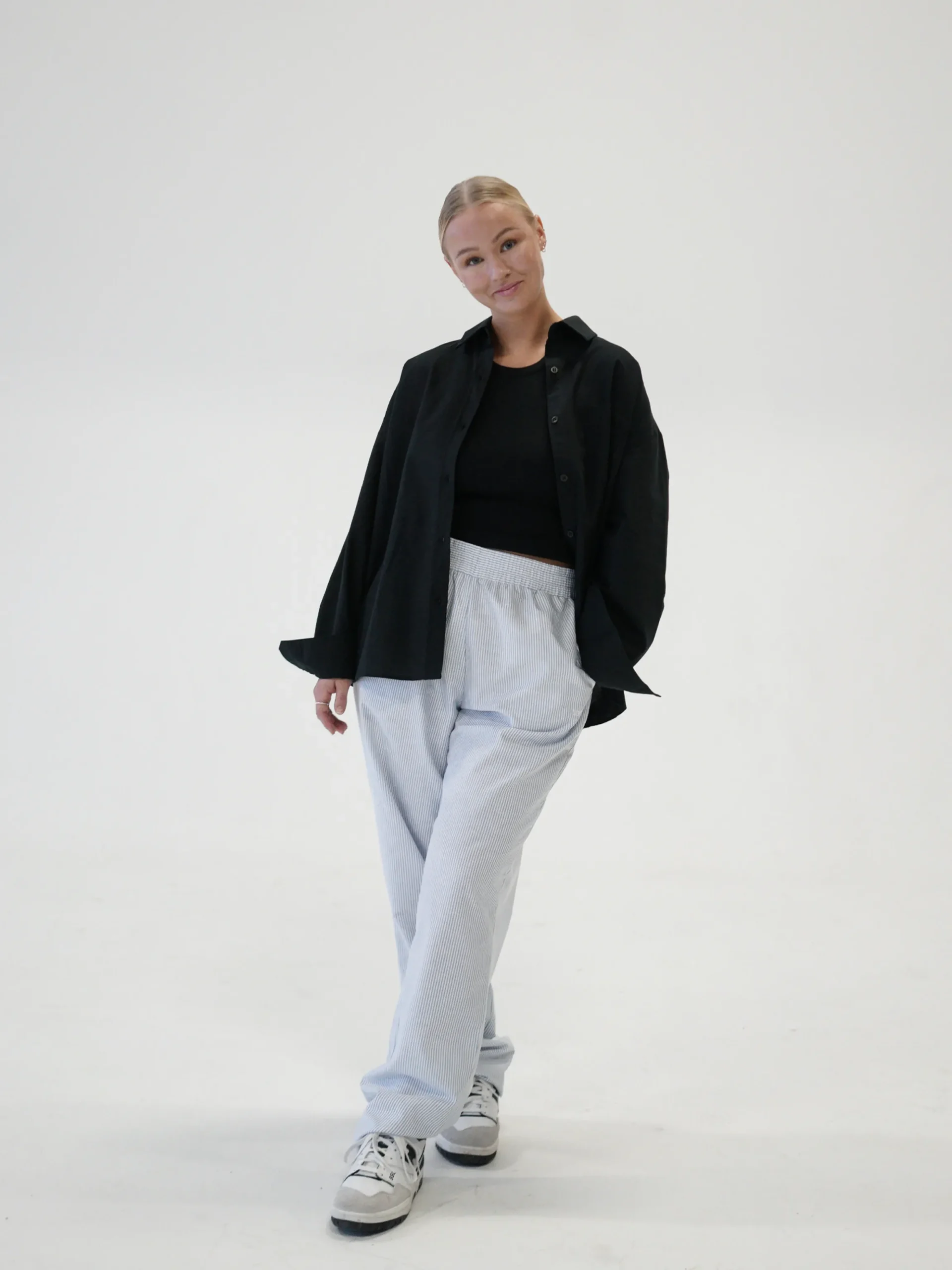 Djerf Avenue Breezy Pants Blue Stripe Hot