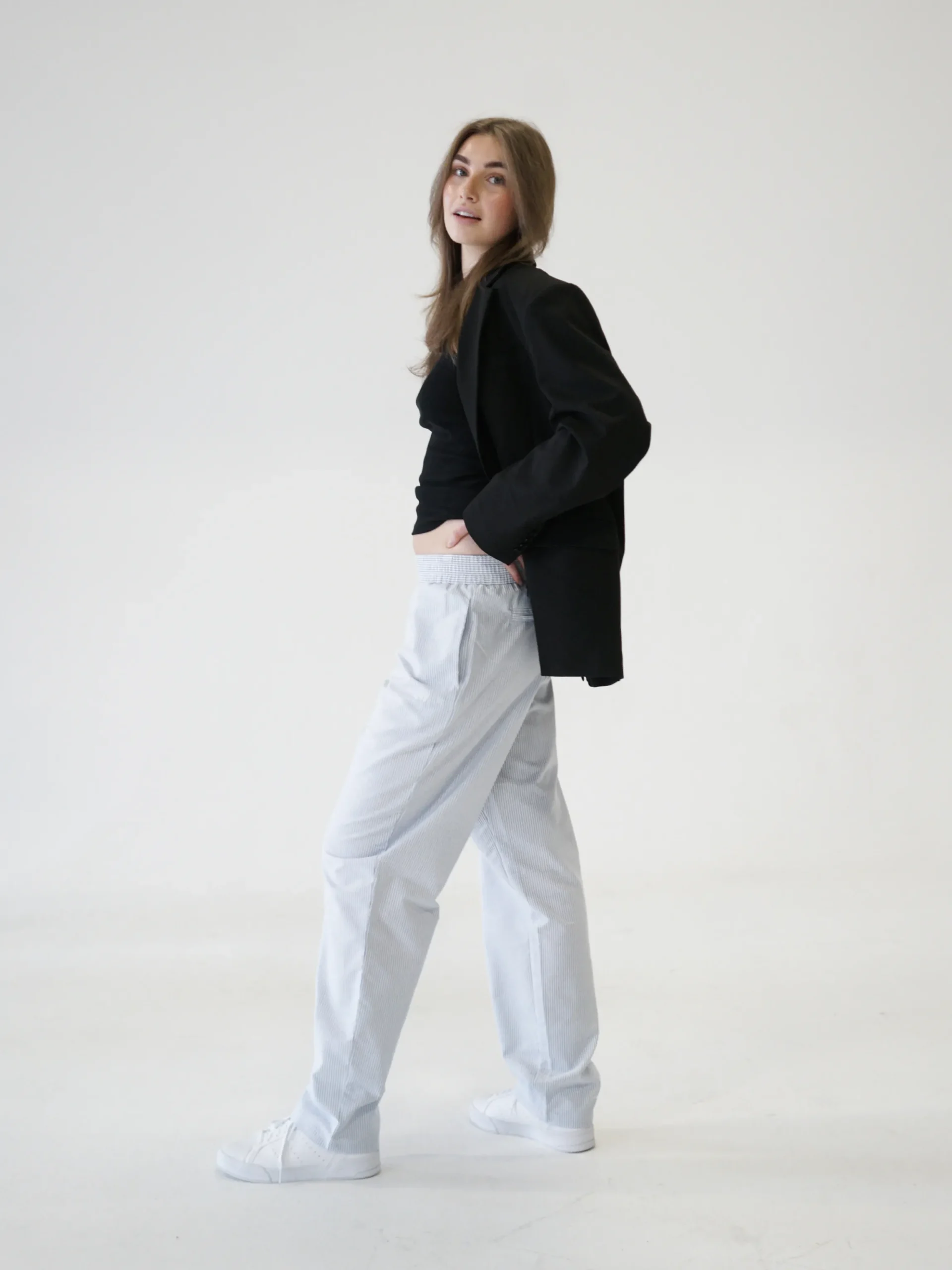 Djerf Avenue Breezy Pants Blue Stripe Hot