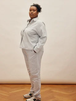 Djerf Avenue Breezy Pants Blue Stripe - Hog Best