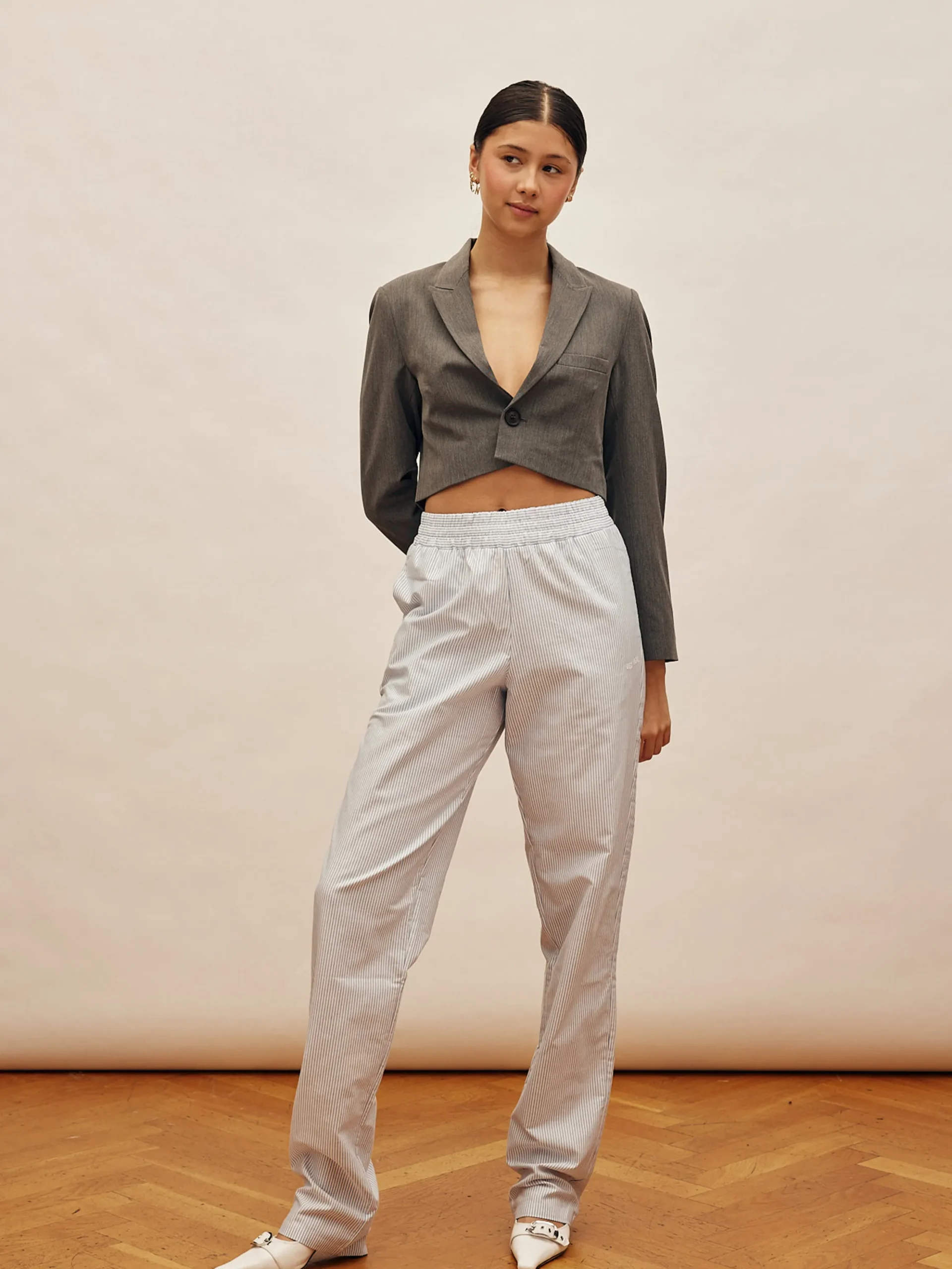 Djerf Avenue Breezy Pants Blue Stripe - Hog Best