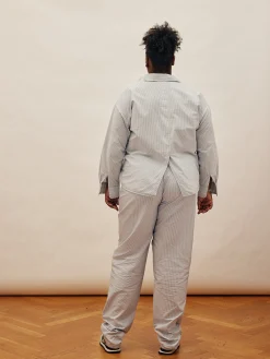 Djerf Avenue Breezy Pants Blue Stripe - Hog Best