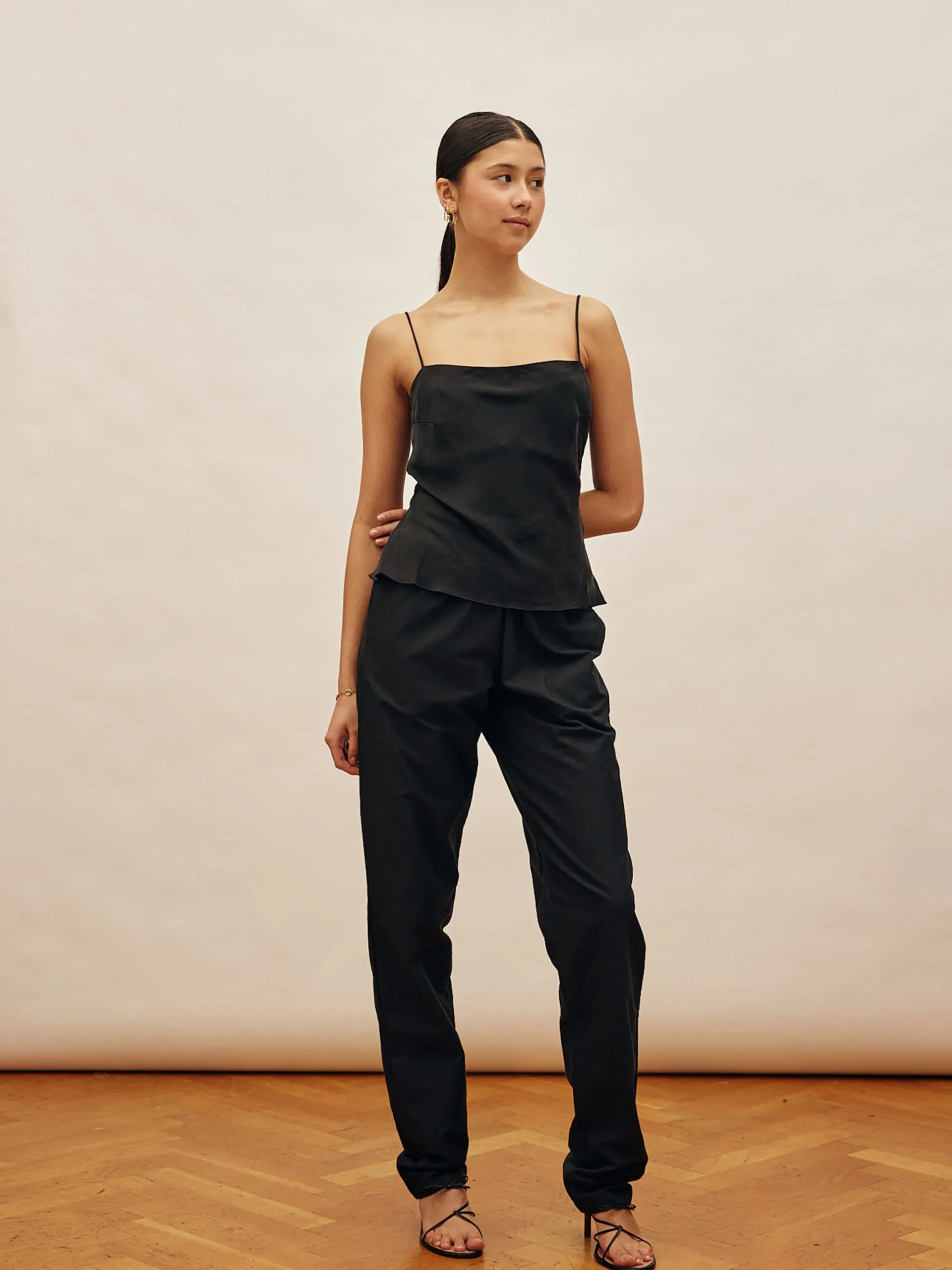 Djerf Avenue Breezy Pants Svart - Hog Clearance