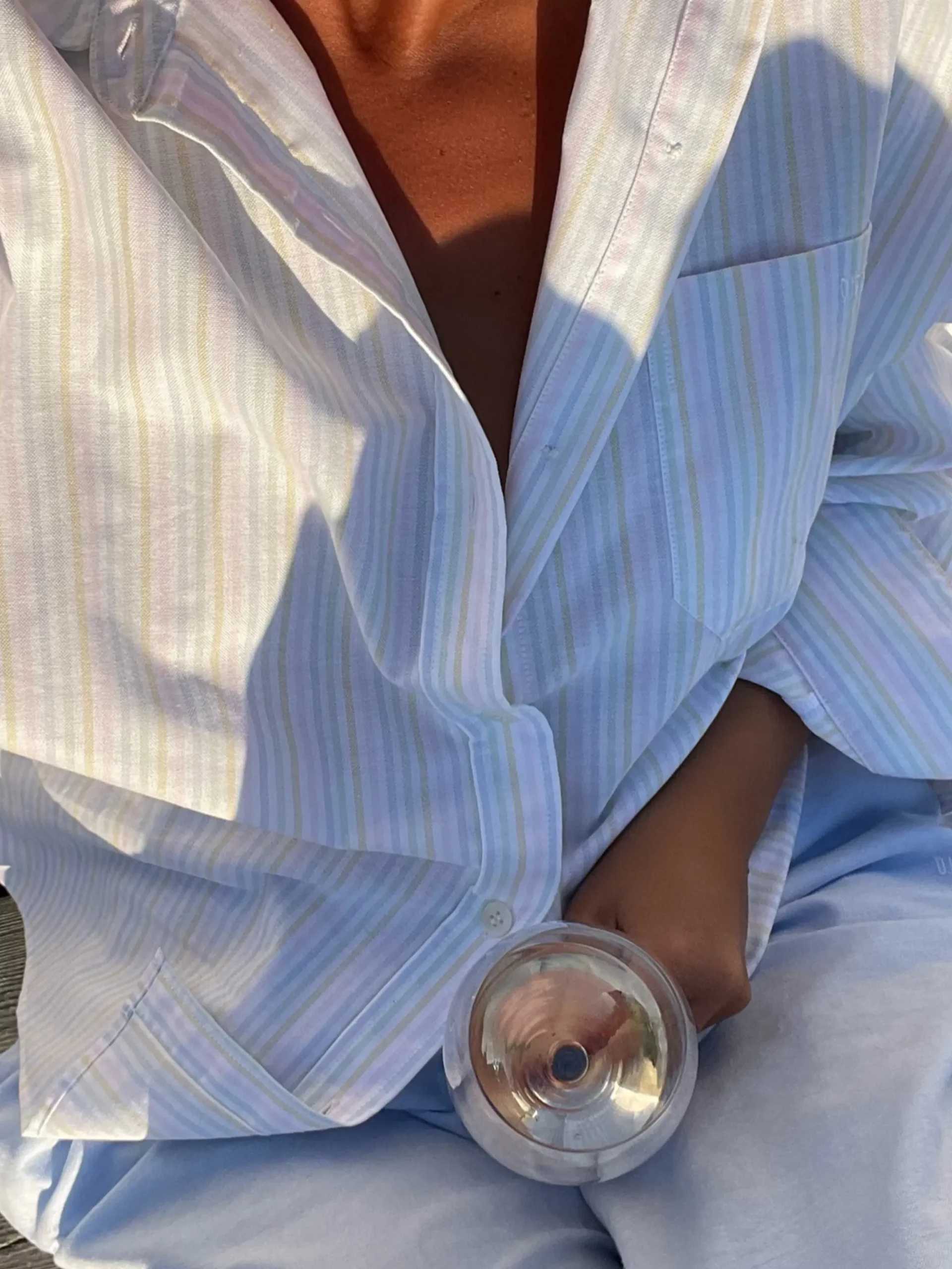 Djerf Avenue Breezy Shirt Rainbow Discount