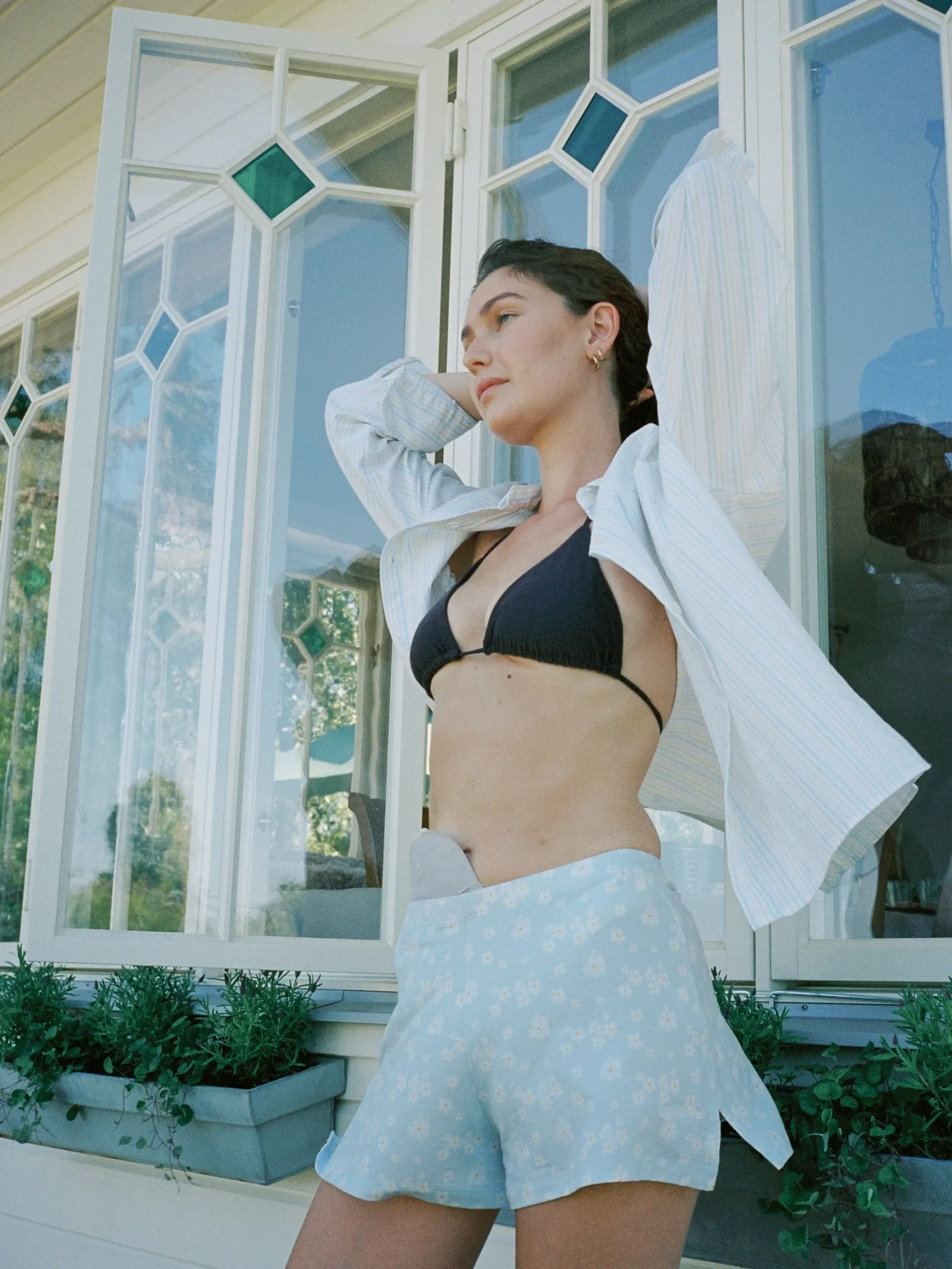 Djerf Avenue Breezy Shirt Rainbow Discount