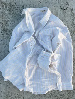 Djerf Avenue Breezy Shirt Rainbow Discount