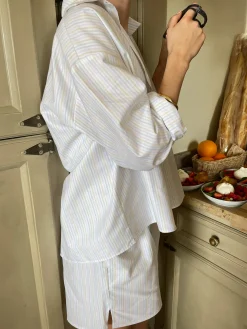 Djerf Avenue Breezy Shirt Rainbow Discount