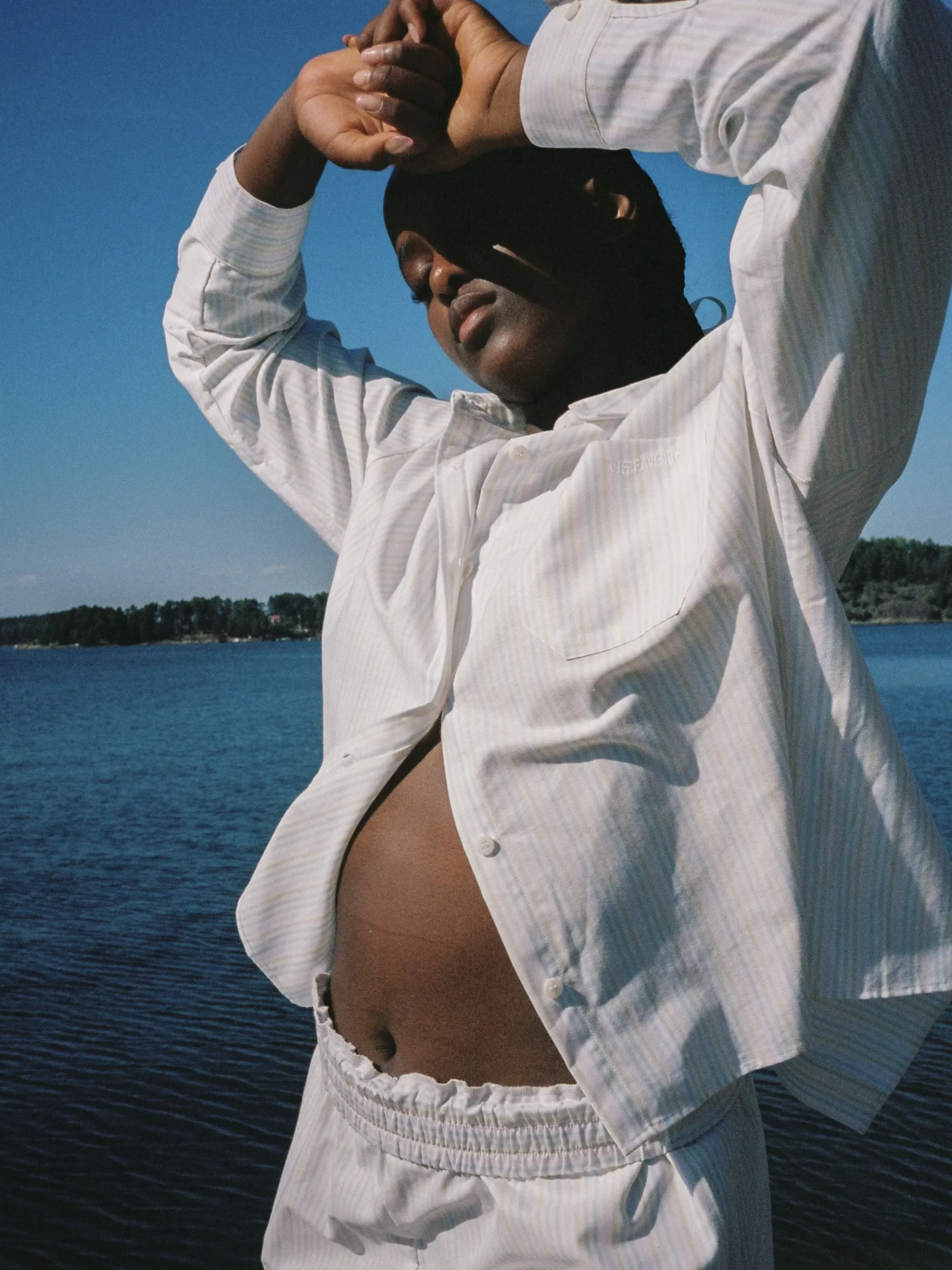 Djerf Avenue Breezy Shirt Rainbow Discount