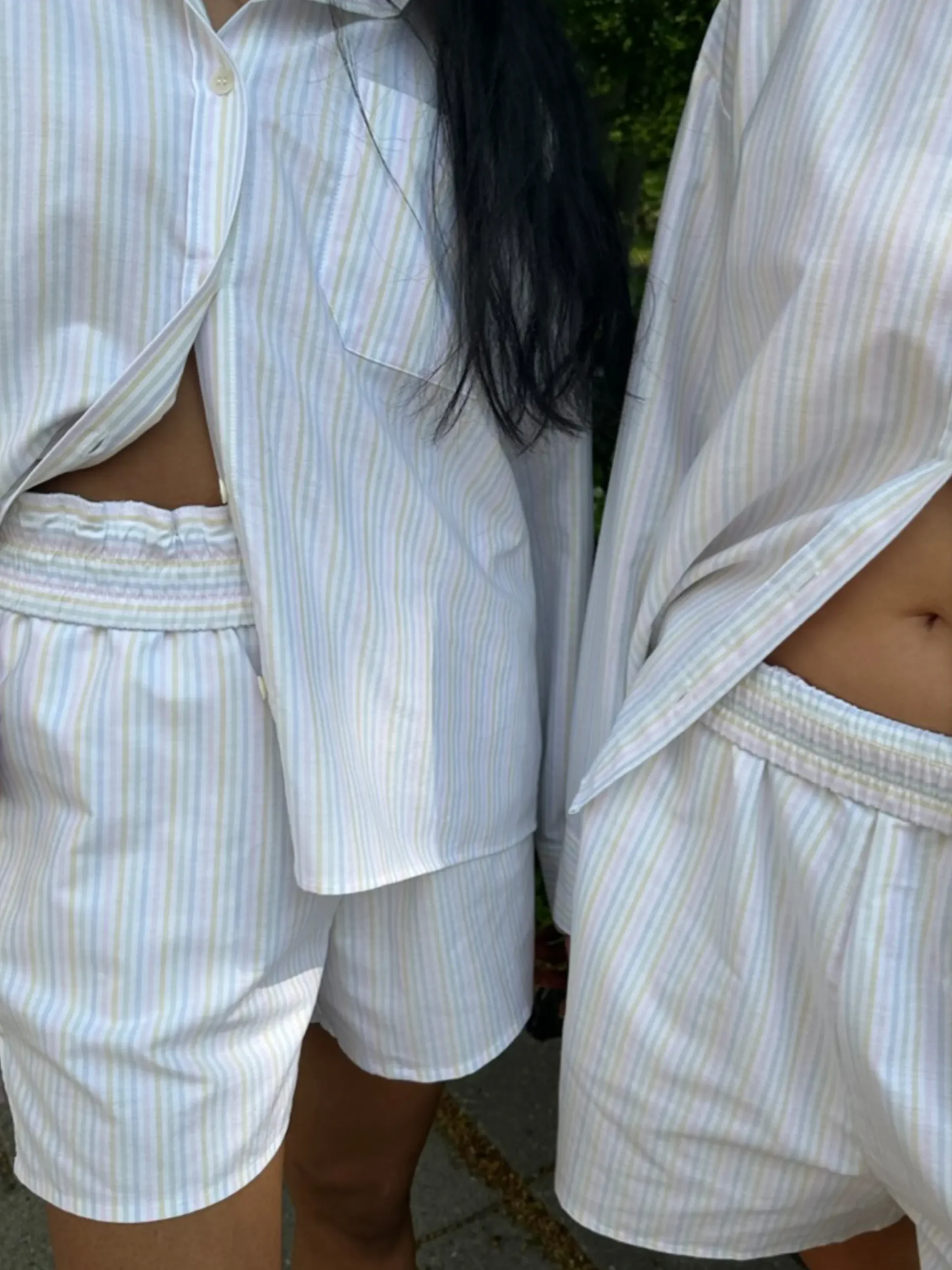 Djerf Avenue Breezy Shirt Rainbow Discount