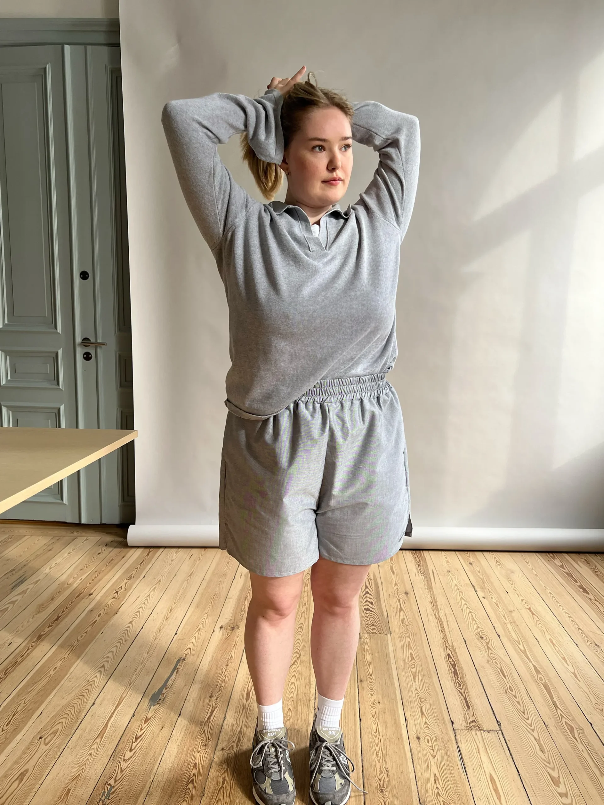 Djerf Avenue Breezy Shorts Gra Sale