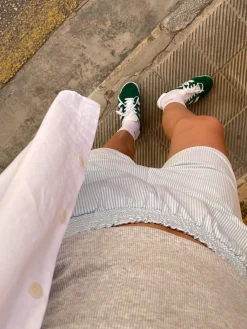 Djerf Avenue Breezy Shorts Green Stripe Shop