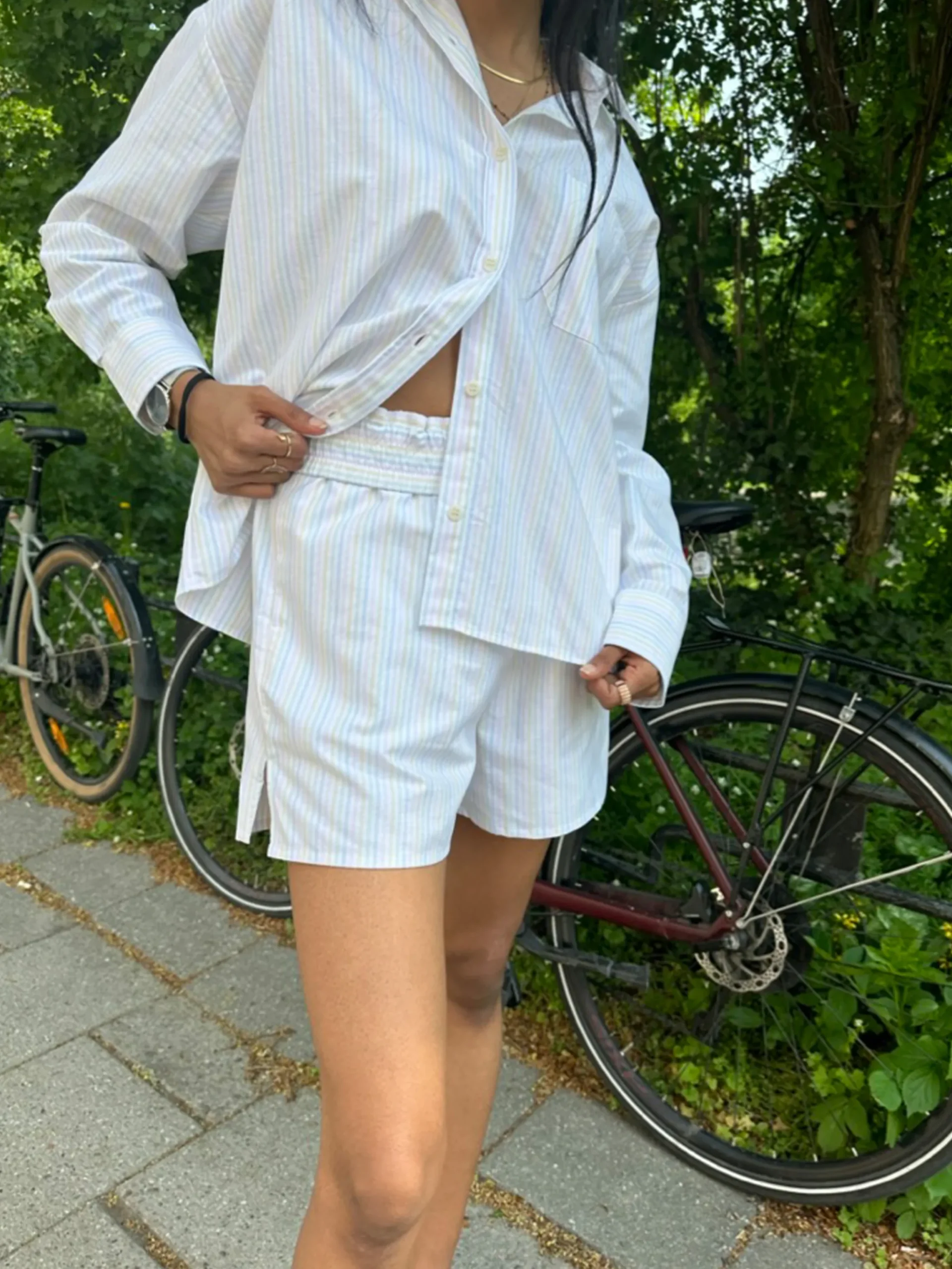 Djerf Avenue Breezy Shorts Rainbow New