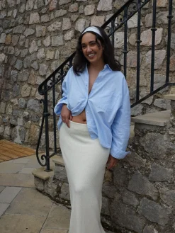 Djerf Avenue Breezy Skjorta Bla Best Sale