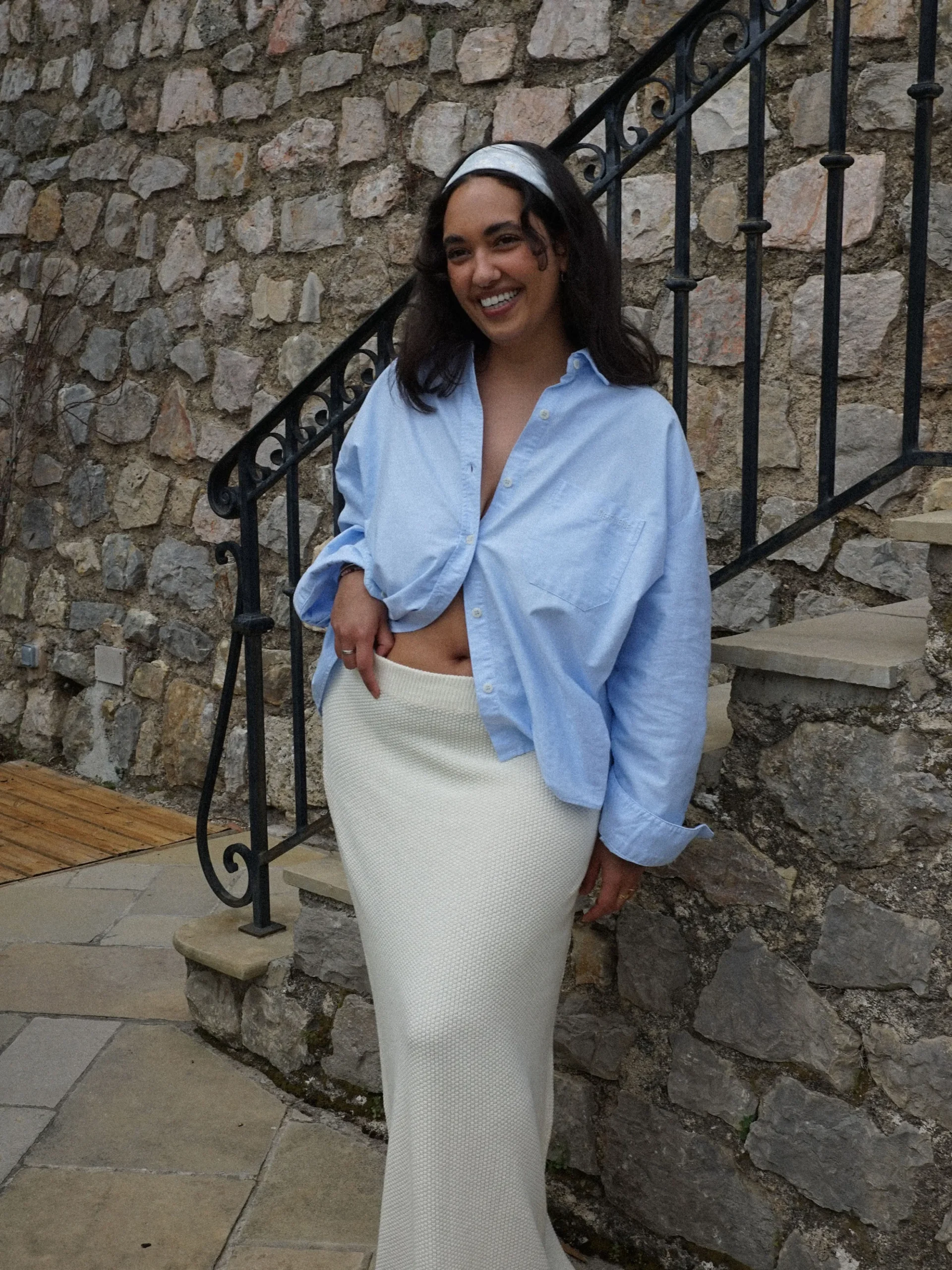 Djerf Avenue Breezy Skjorta Bla Best Sale