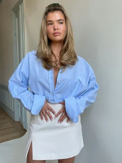 Djerf Avenue Breezy Skjorta Bla Best Sale