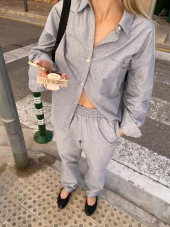 Djerf Avenue Breezy Skjorta Gra Discount