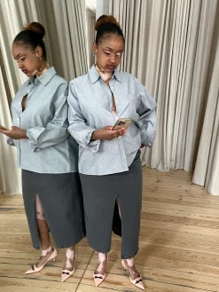 Djerf Avenue Breezy Skjorta Gra Discount