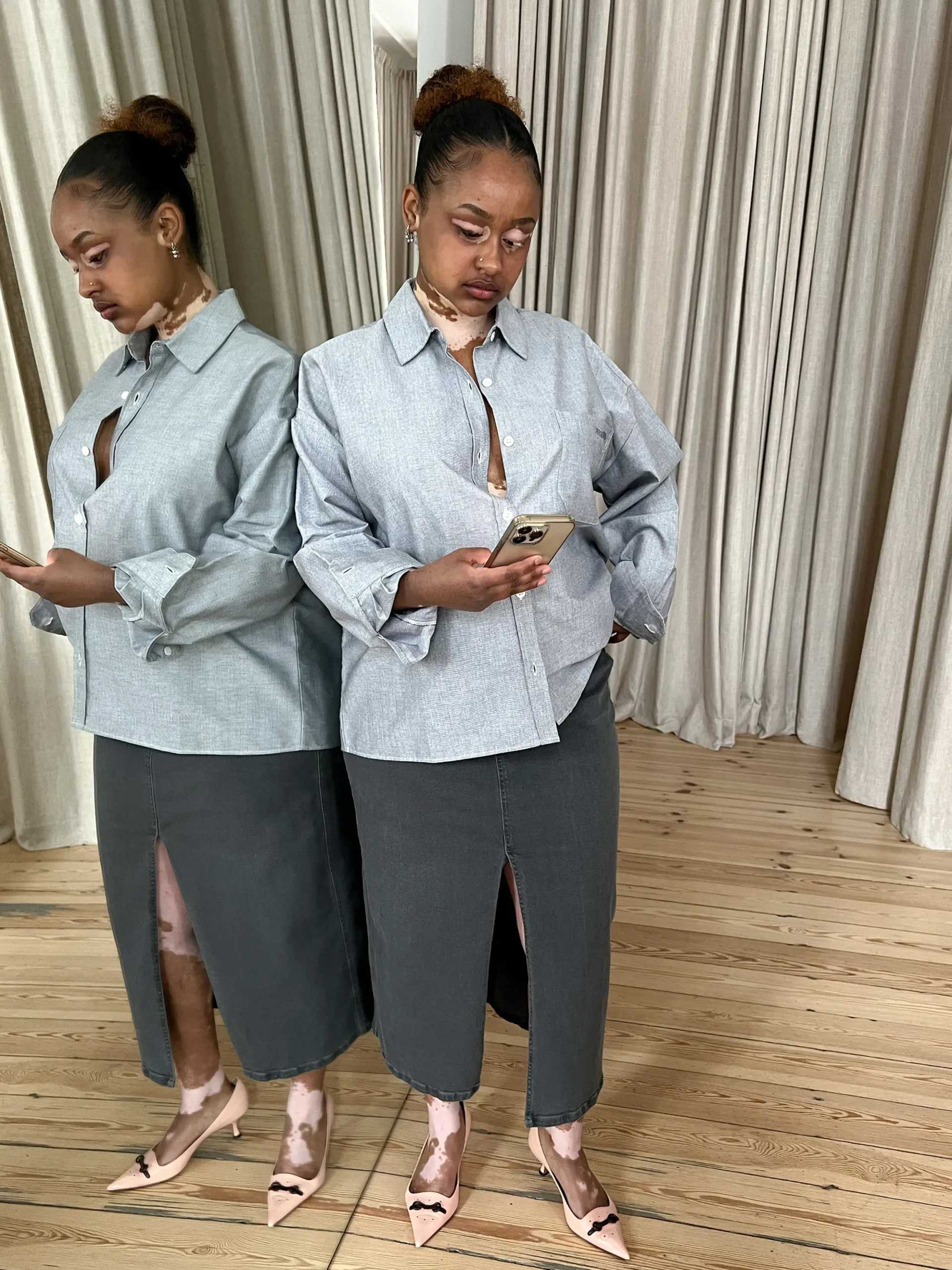 Djerf Avenue Breezy Skjorta Gra Discount