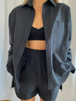 Djerf Avenue Breezy Skjorta Svart New