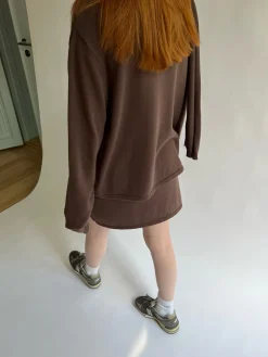 Djerf Avenue Button Up Cardigan Kakao Sale