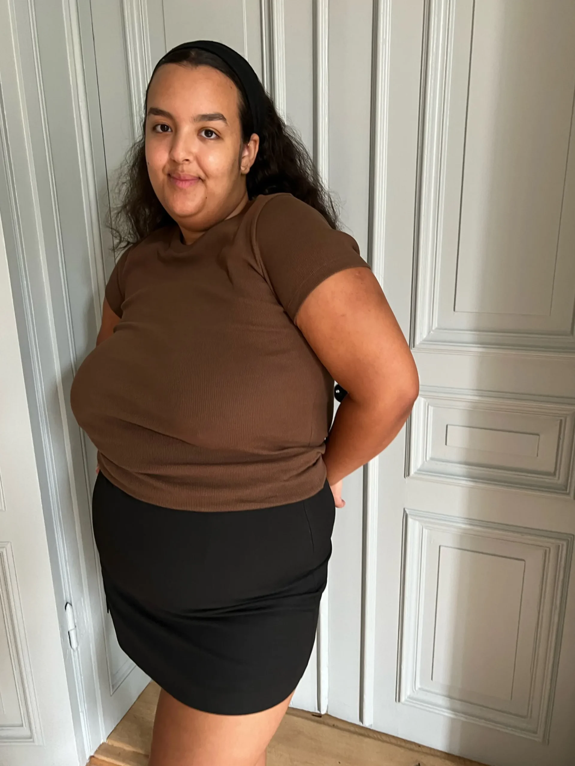 Djerf Avenue Daglig T-Shirt Ribbed Kakao Store