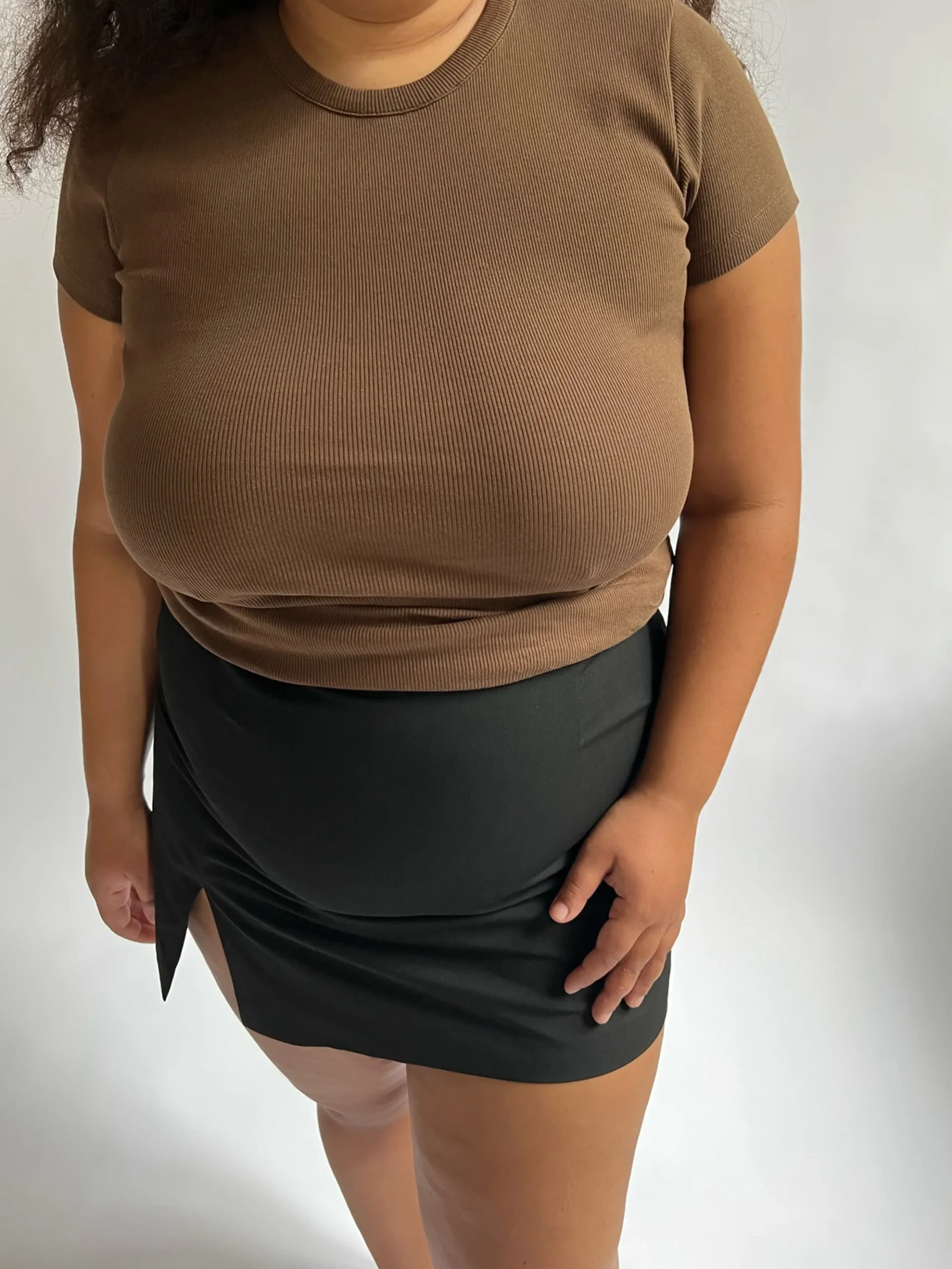 Djerf Avenue Daglig T-Shirt Ribbed Kakao Store