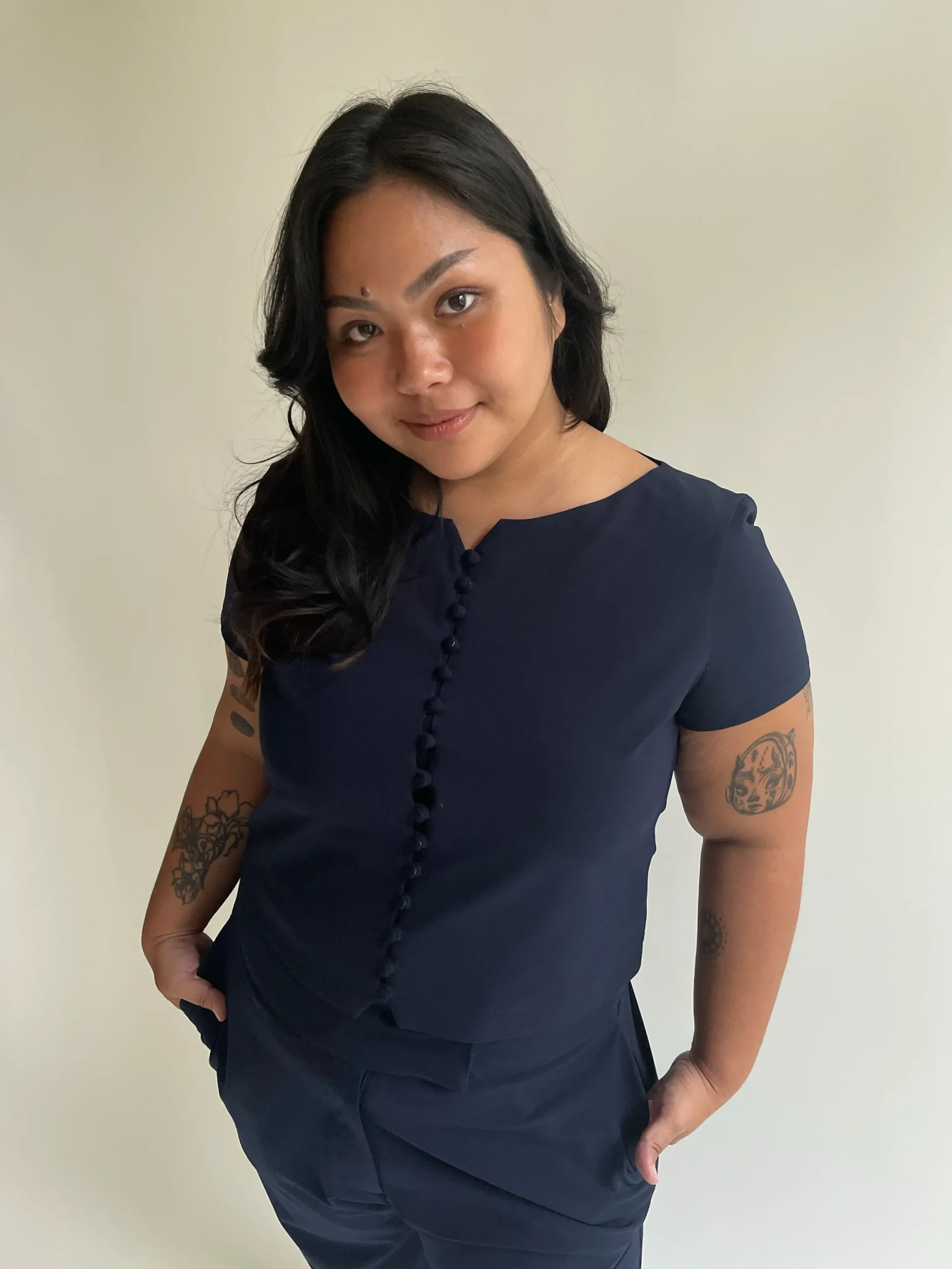 Djerf Avenue Dag-Till-Dag Top Deep Blue Best