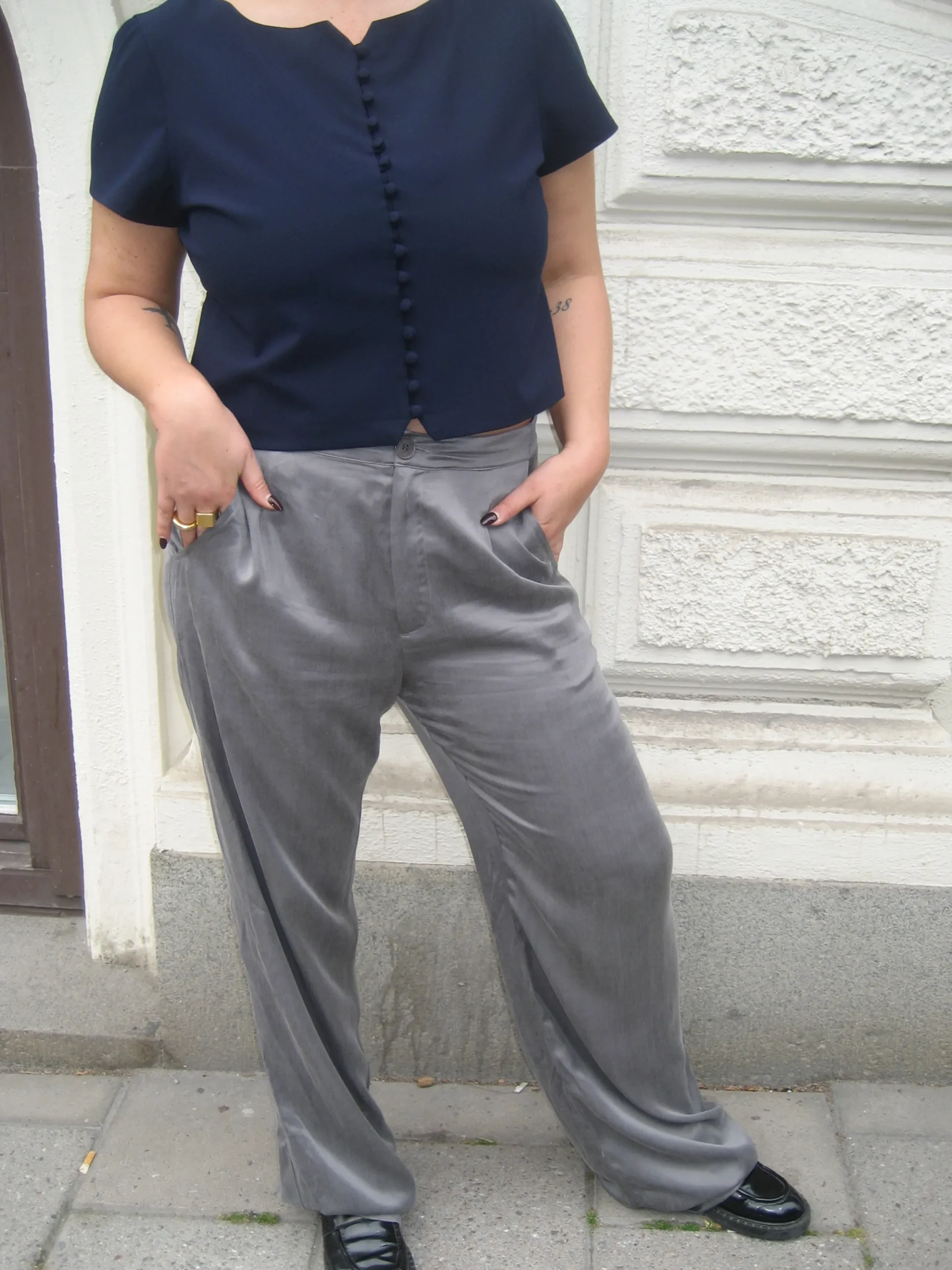 Djerf Avenue Dag-Till-Dag Top Deep Blue Best