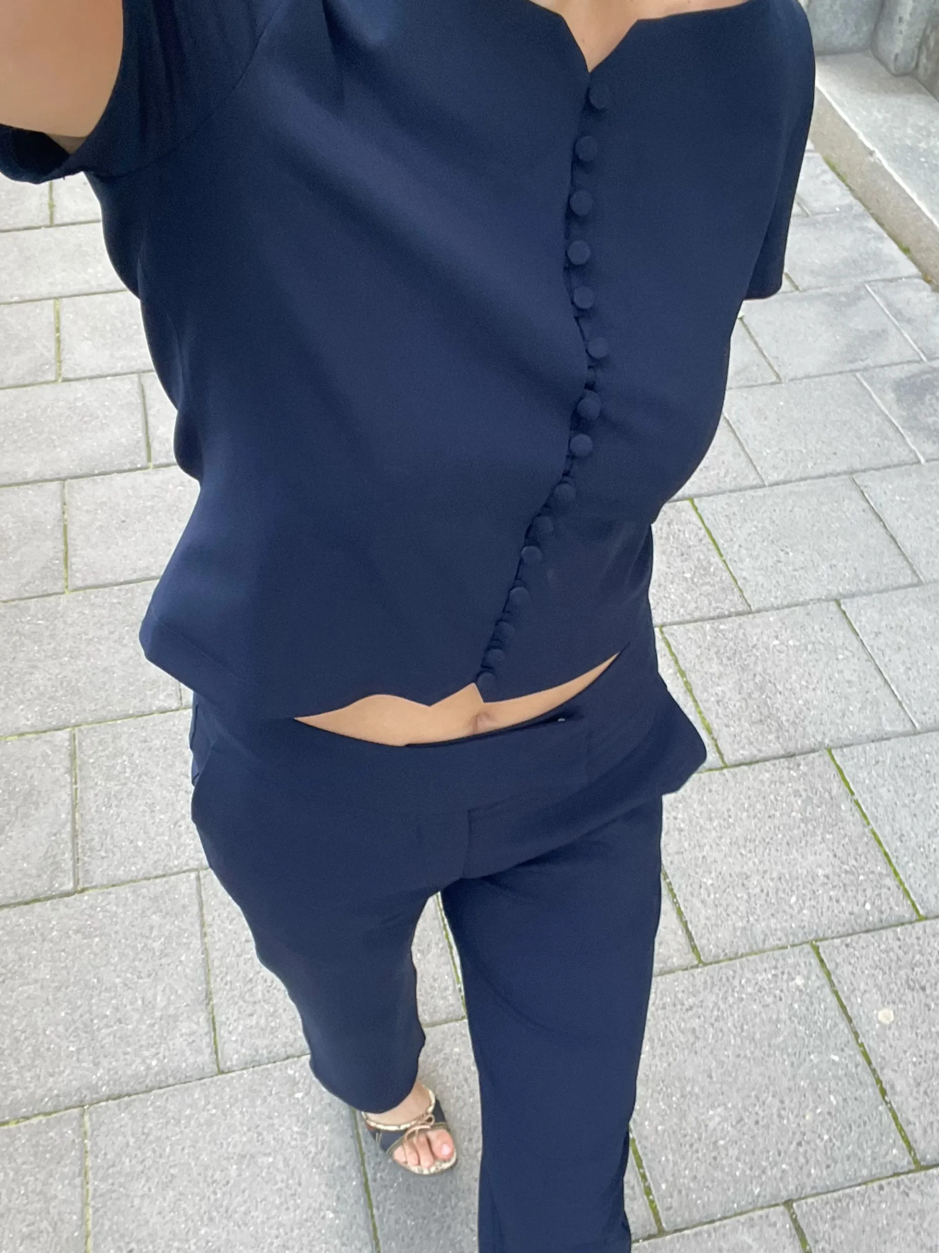 Djerf Avenue Dag-Till-Dag Top Deep Blue Best