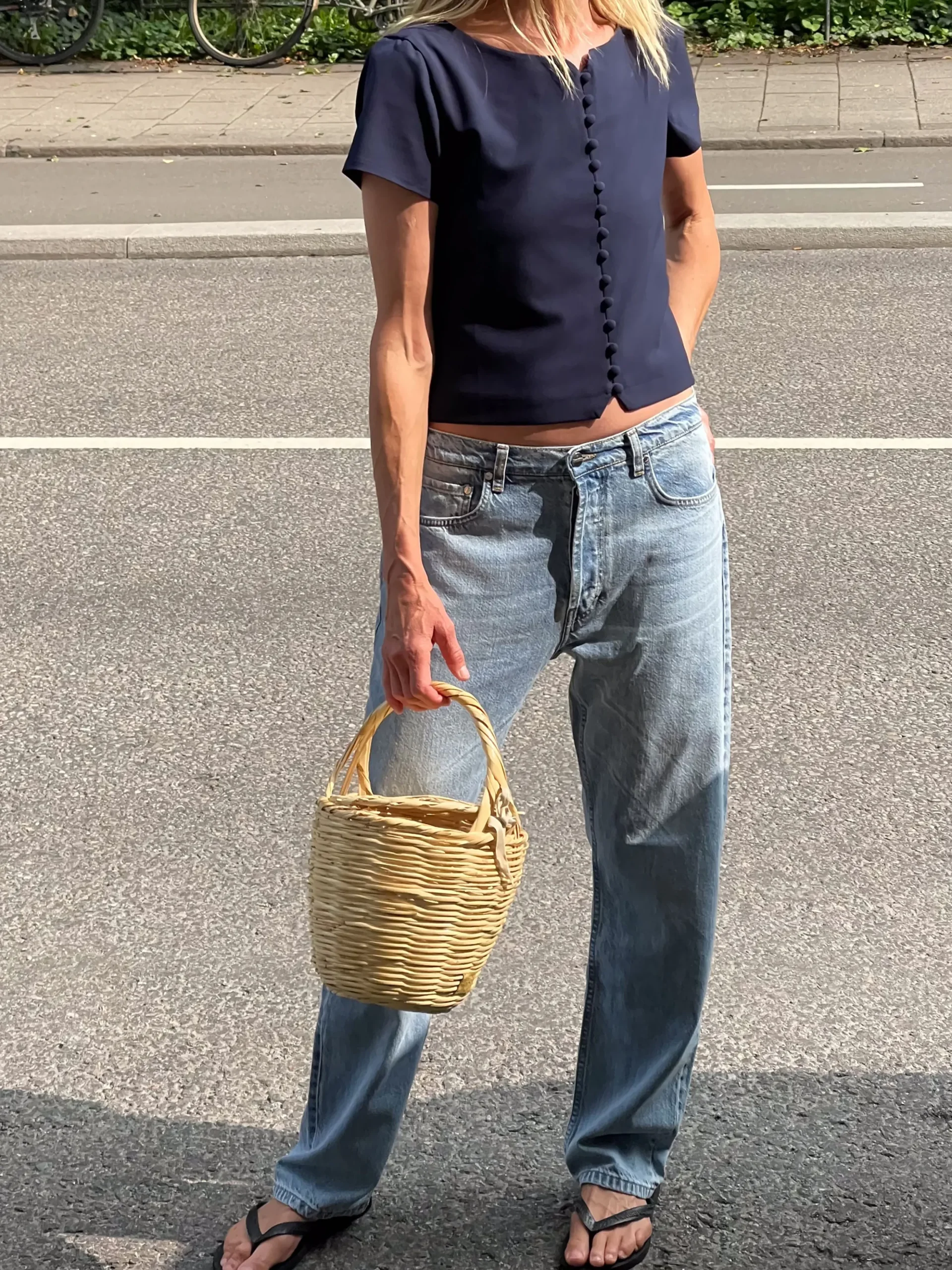 Djerf Avenue Dag-Till-Dag Top Deep Blue Best