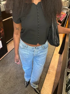 Djerf Avenue Dag-Till-Dag Topp Svart New