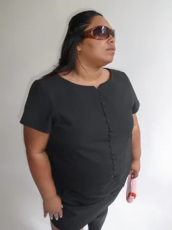 Djerf Avenue Dag-Till-Dag Topp Svart New