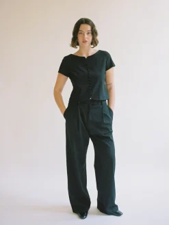 Djerf Avenue Dag-Till-Dag Topp Svart New