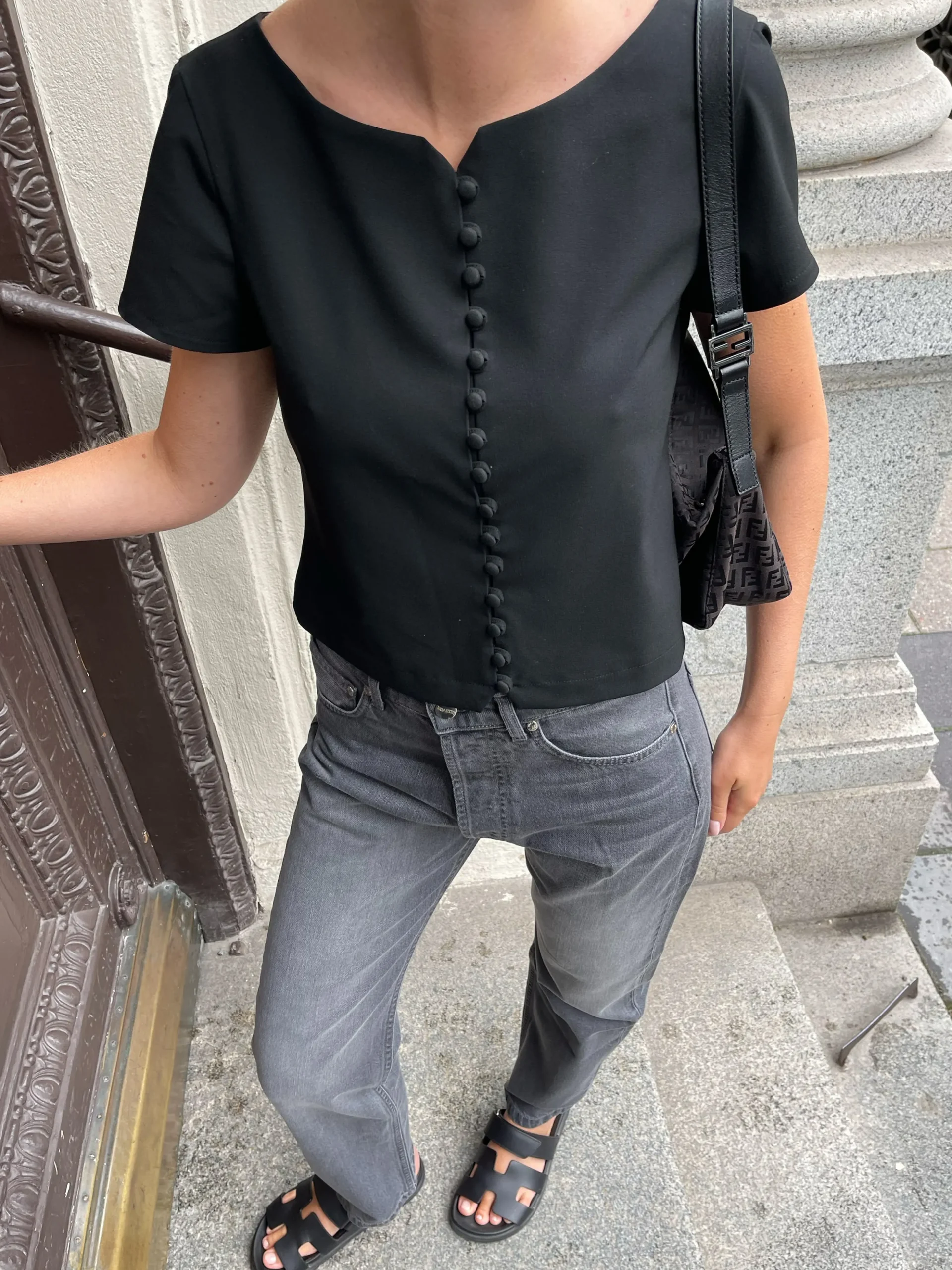 Djerf Avenue Dag-Till-Dag Topp Svart New