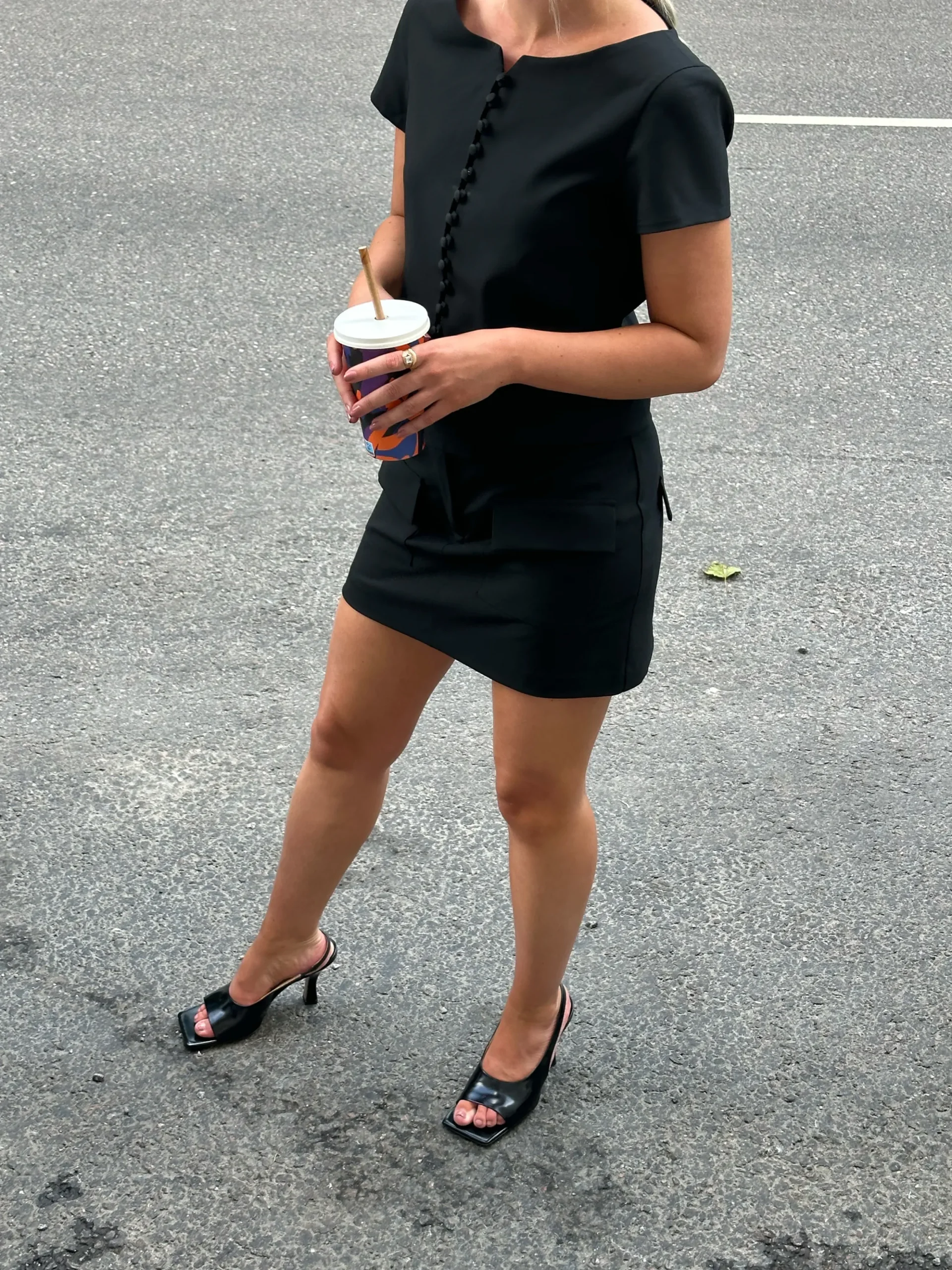 Djerf Avenue Dag-Till-Dag Topp Svart New