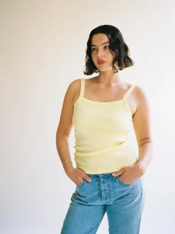 Djerf Avenue Daily Linne Ribbed Baby Gul Best