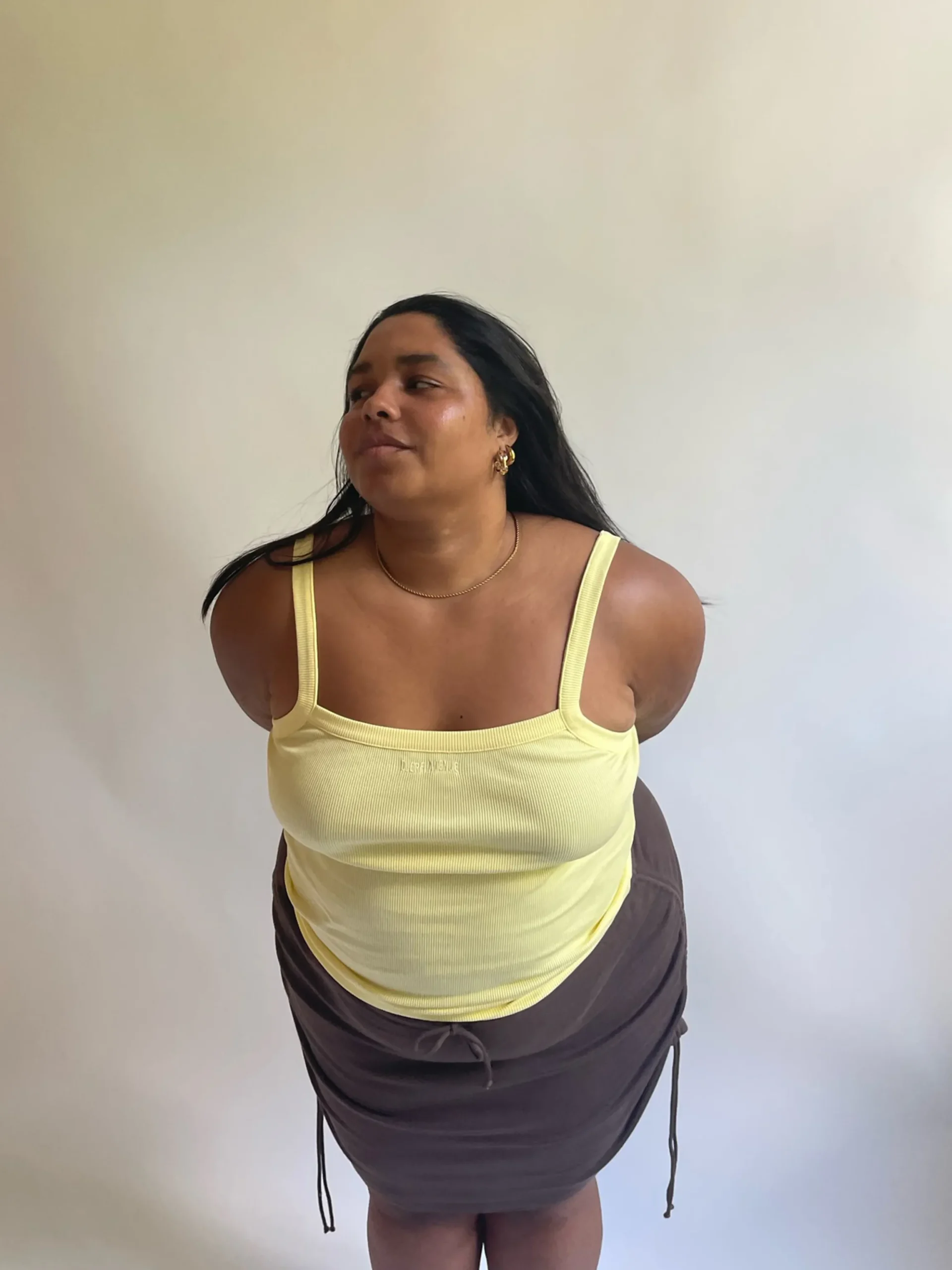 Djerf Avenue Daily Linne Ribbed Baby Gul Best