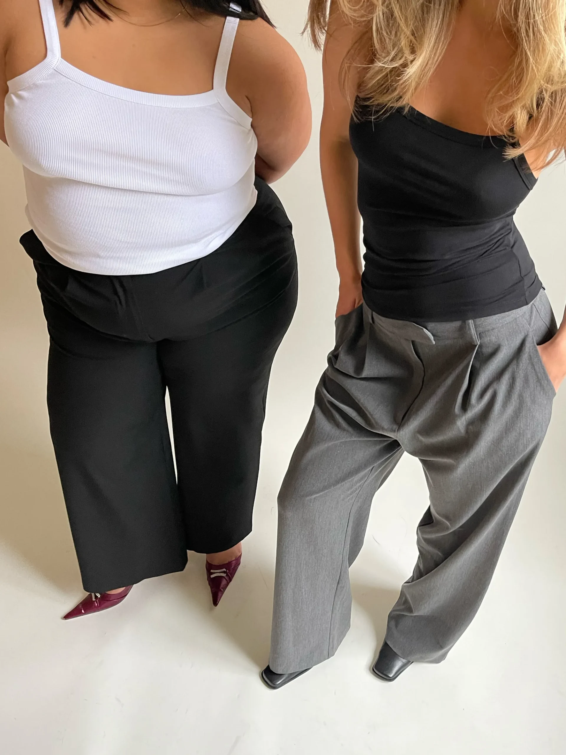 Djerf Avenue Daily Linne Ribbed White Clearance