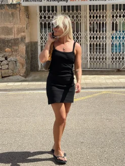 Djerf Avenue Daily Tank Dress Ribbed Black Online