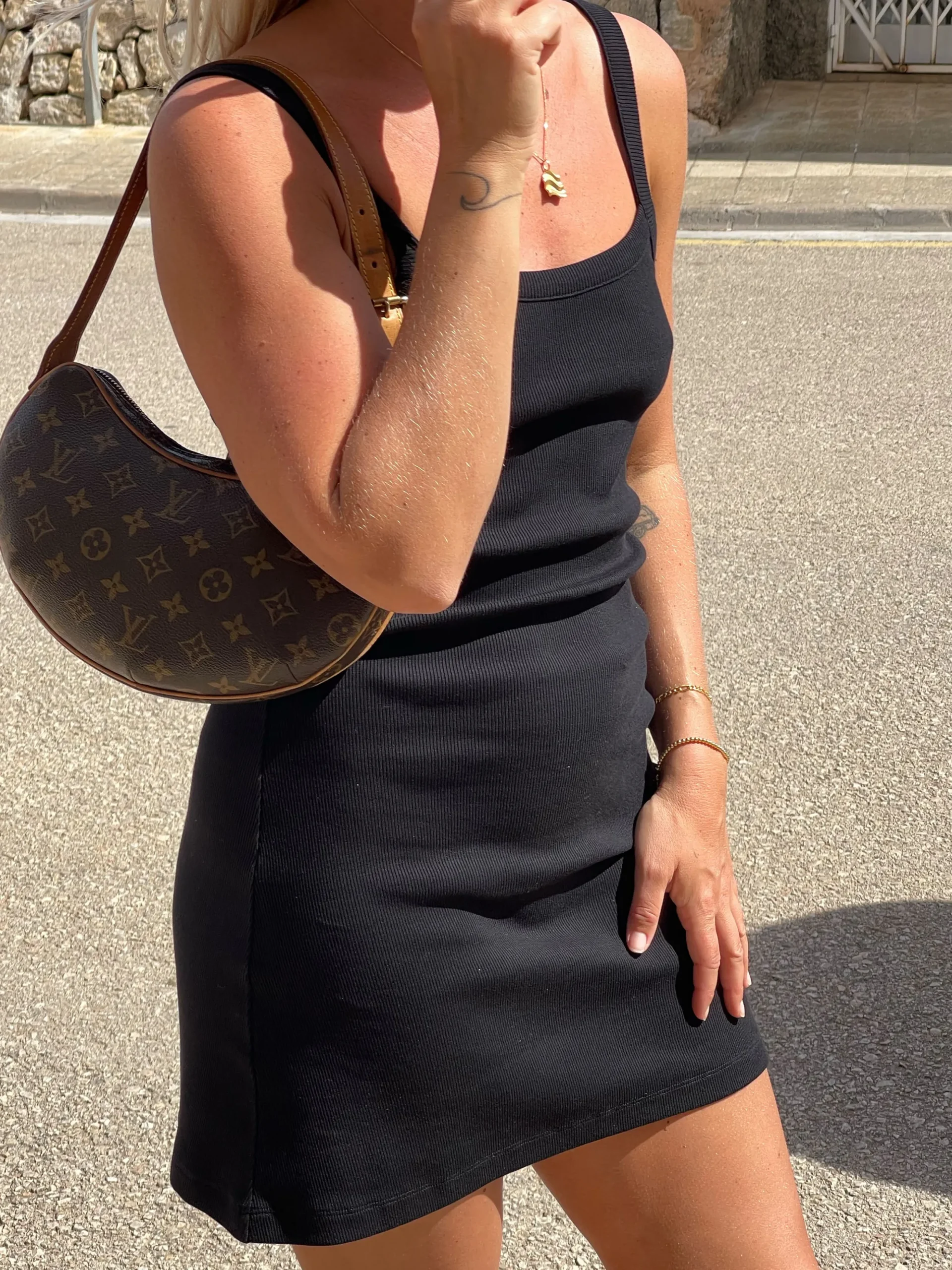 Djerf Avenue Daily Tank Dress Ribbed Black Online