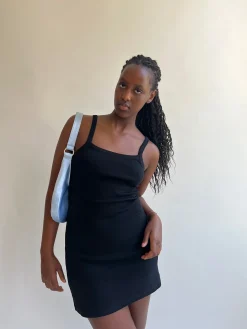 Djerf Avenue Daily Tank Dress Ribbed Black Online