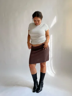 Djerf Avenue Daily T-Shirt Ribbed Grey Melange Flash Sale