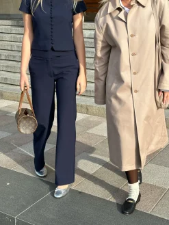 Djerf Avenue Day-To-Day Byxor Djupbla Sale