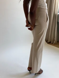 Djerf Avenue Day-To-Day Pants Cream Tall Cheap