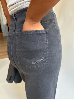 Djerf Avenue Denimkjol Midi Washed Grey Sale