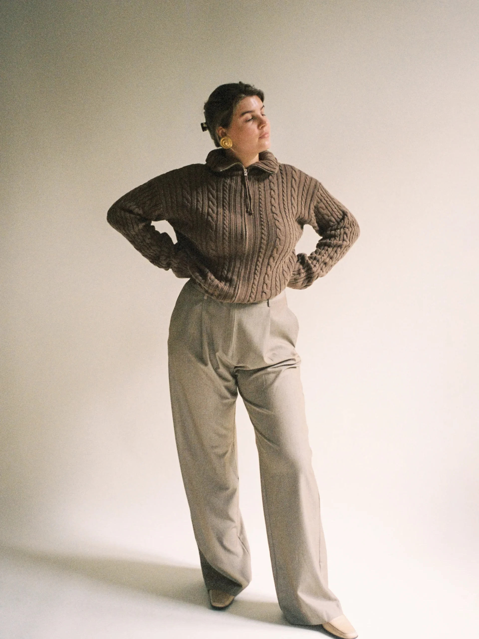 Djerf Avenue Favoritbyxor Oat - Tall Sale